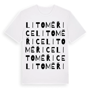 Litoměřice ordlek t-shirt – ekologisk bomull t-shirt från Pinshirt