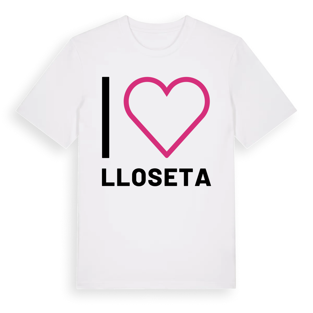 Jag älskar Lloseta t-shirt stort tryck – White, i miljö
