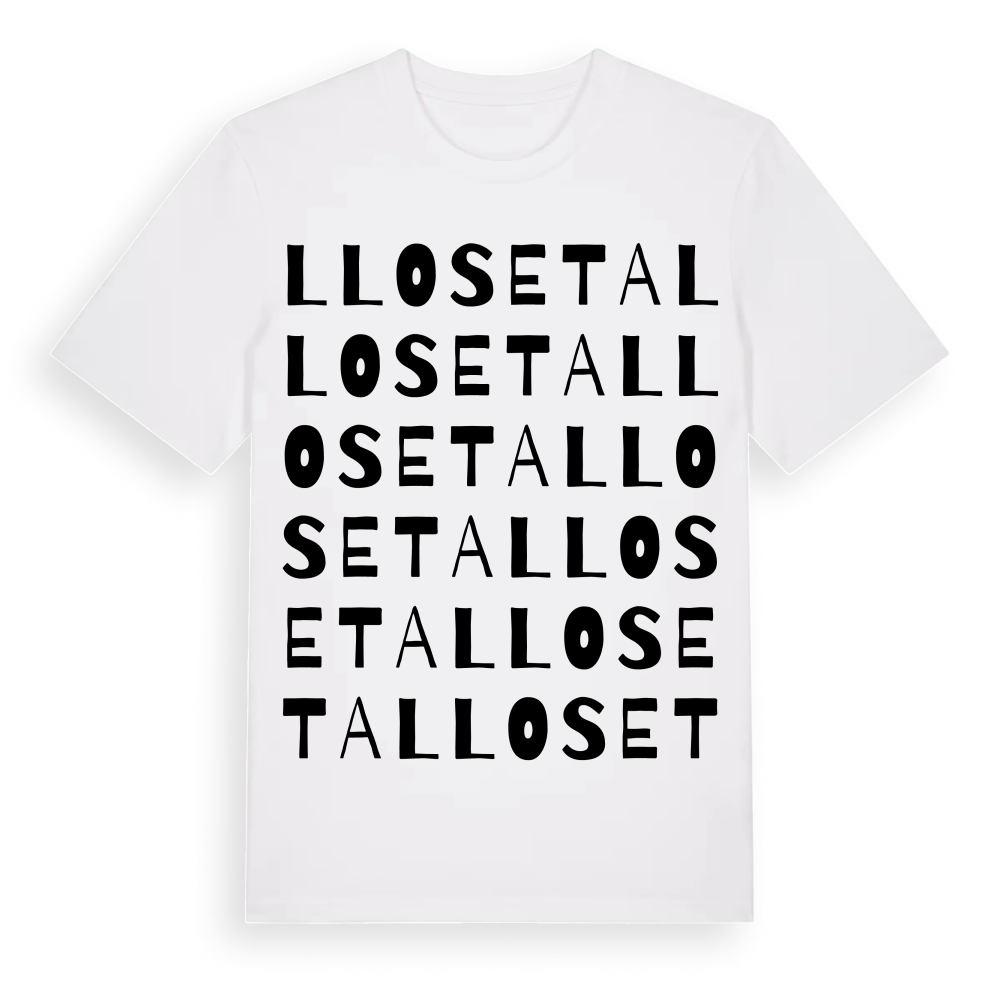 Lloseta ordlek t-shirt – White, i miljö