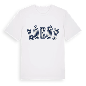 Lókút college t-shirt – ekologisk bomull t-shirt från Pinshirt