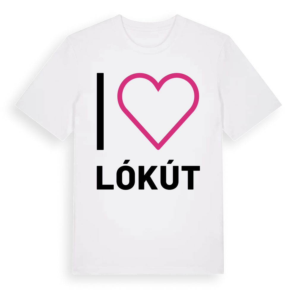 Jag älskar Lókút t-shirt stort tryck – White, i miljö