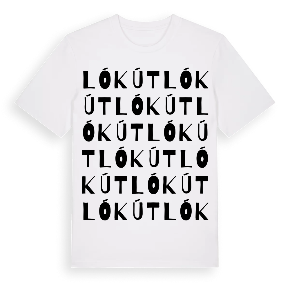 Lókút ordlek t-shirt – White, i miljö