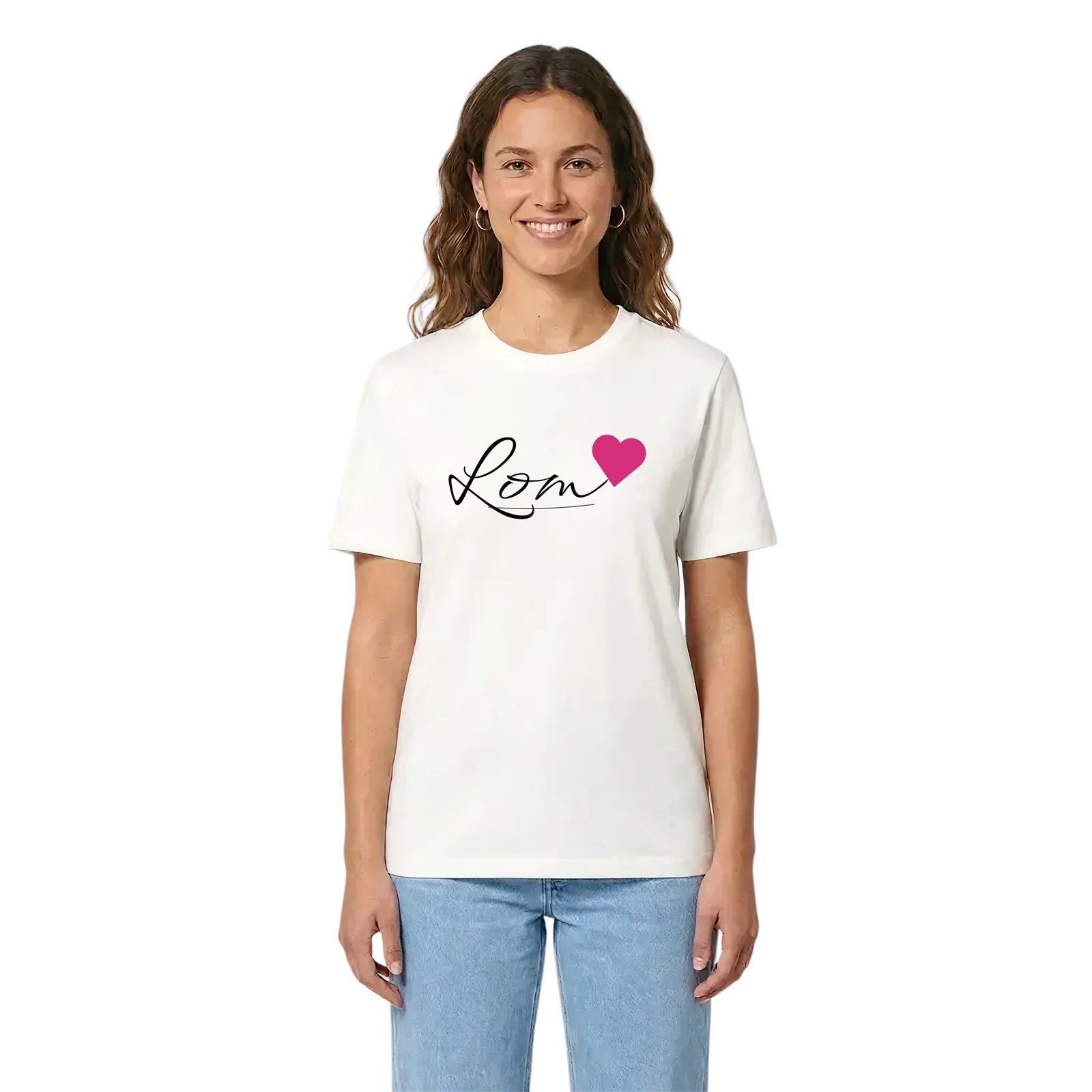 Lom hjärta t-shirt – White, i miljö