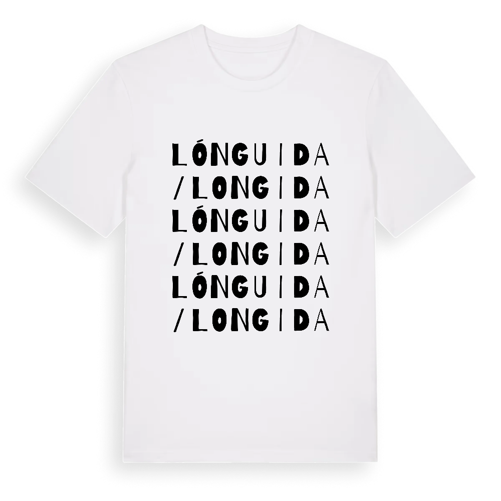 Lónguida / Longida ordlek t-shirt – White, i miljö