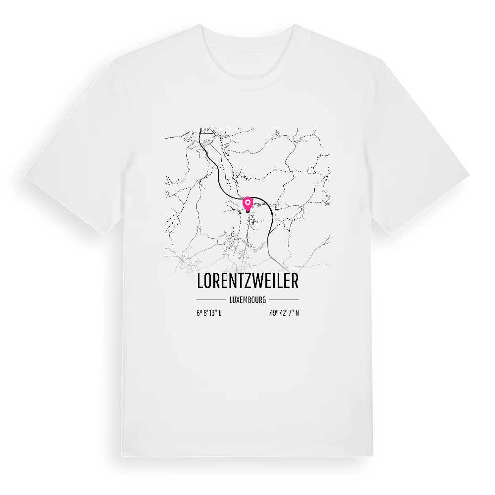 Lorentzweiler karta t-shirt – White, i miljö