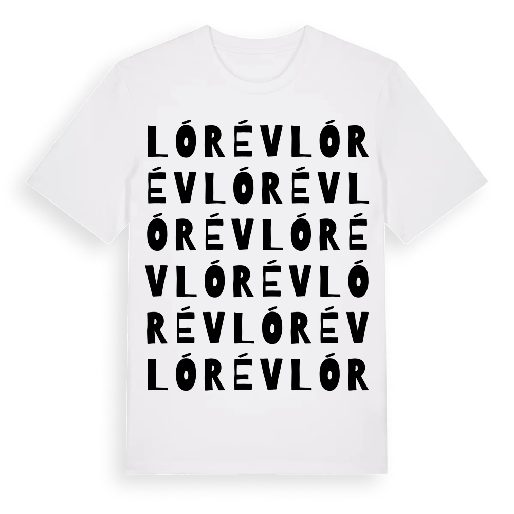 Lórév ordlek t-shirt – White, i miljö