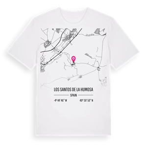 Los Santos de la Humosa karta t-shirt – ekologisk bomull t-shirt från Pinshirt