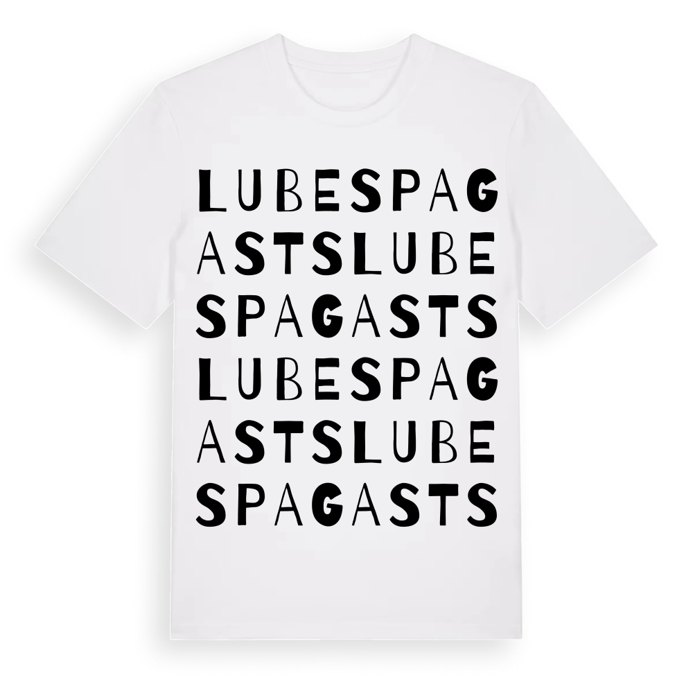 Lubes pagasts ordlek t-shirt – White, i miljö