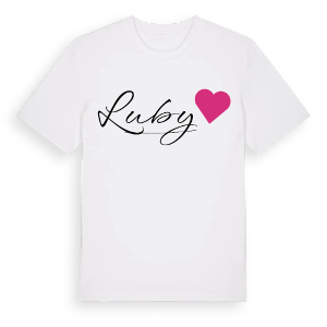 Luby hjärta t-shirt – ekologisk bomull t-shirt från Pinshirt