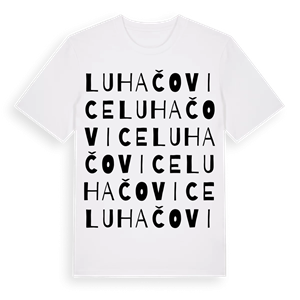 Luhačovice ordlek t-shirt – ekologisk bomull t-shirt från Pinshirt