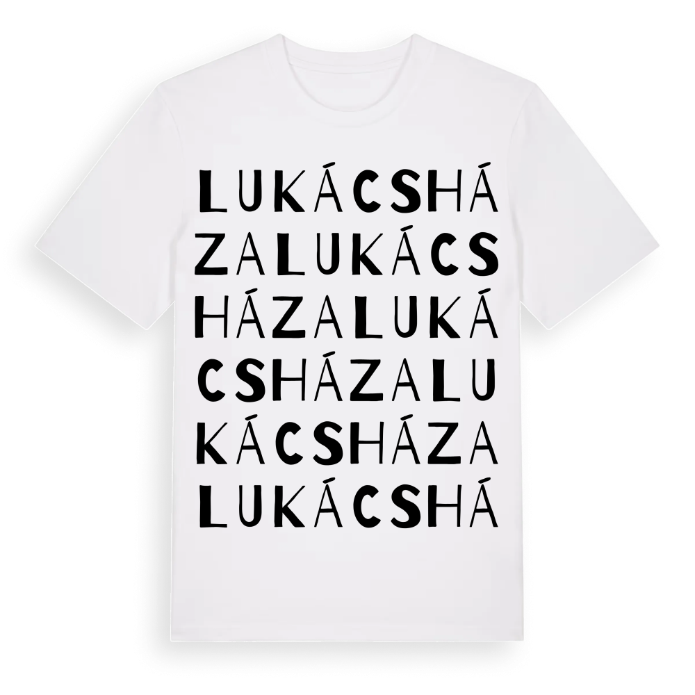 Lukácsháza ordlek t-shirt – White, i miljö