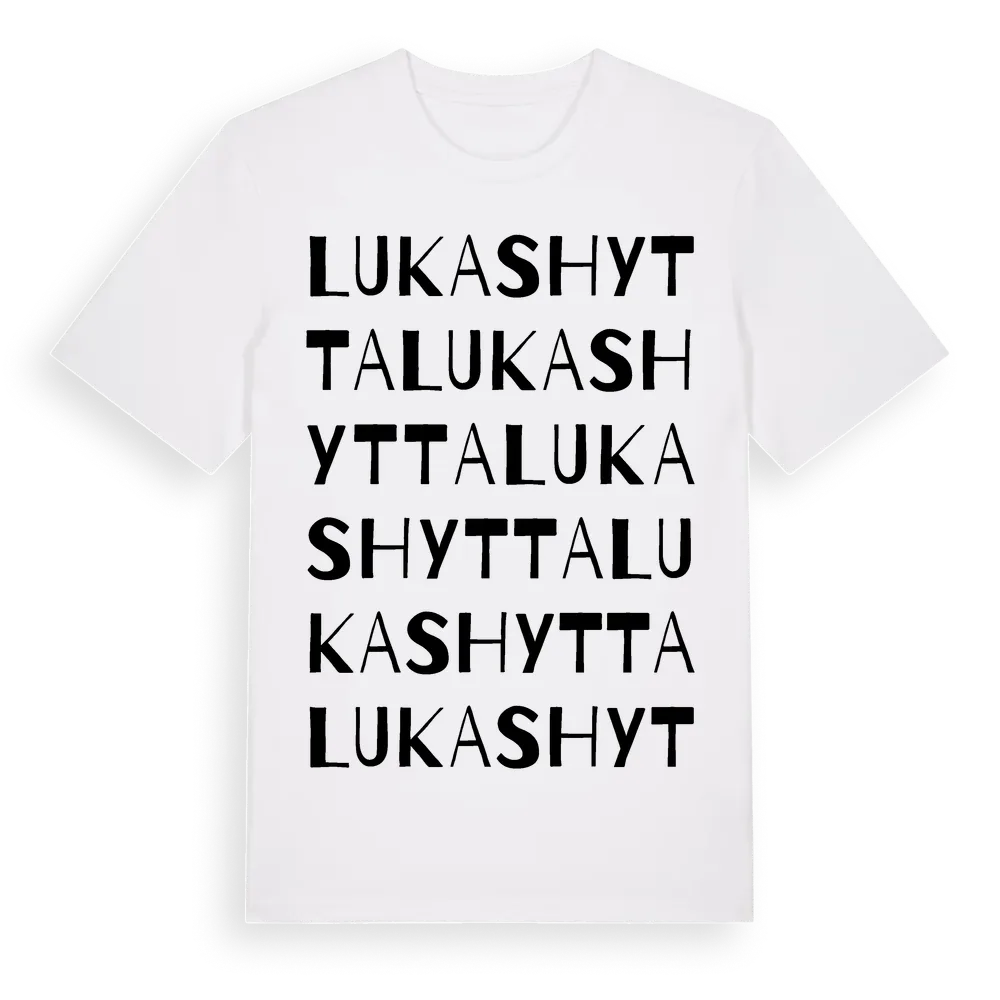 Lukashytta ordlek t-shirt i miljö