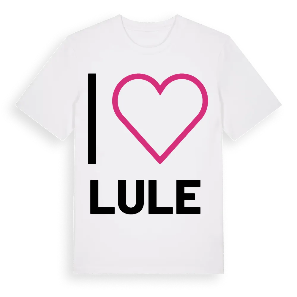 Jag älskar Lule t-shirt stort tryck i miljö