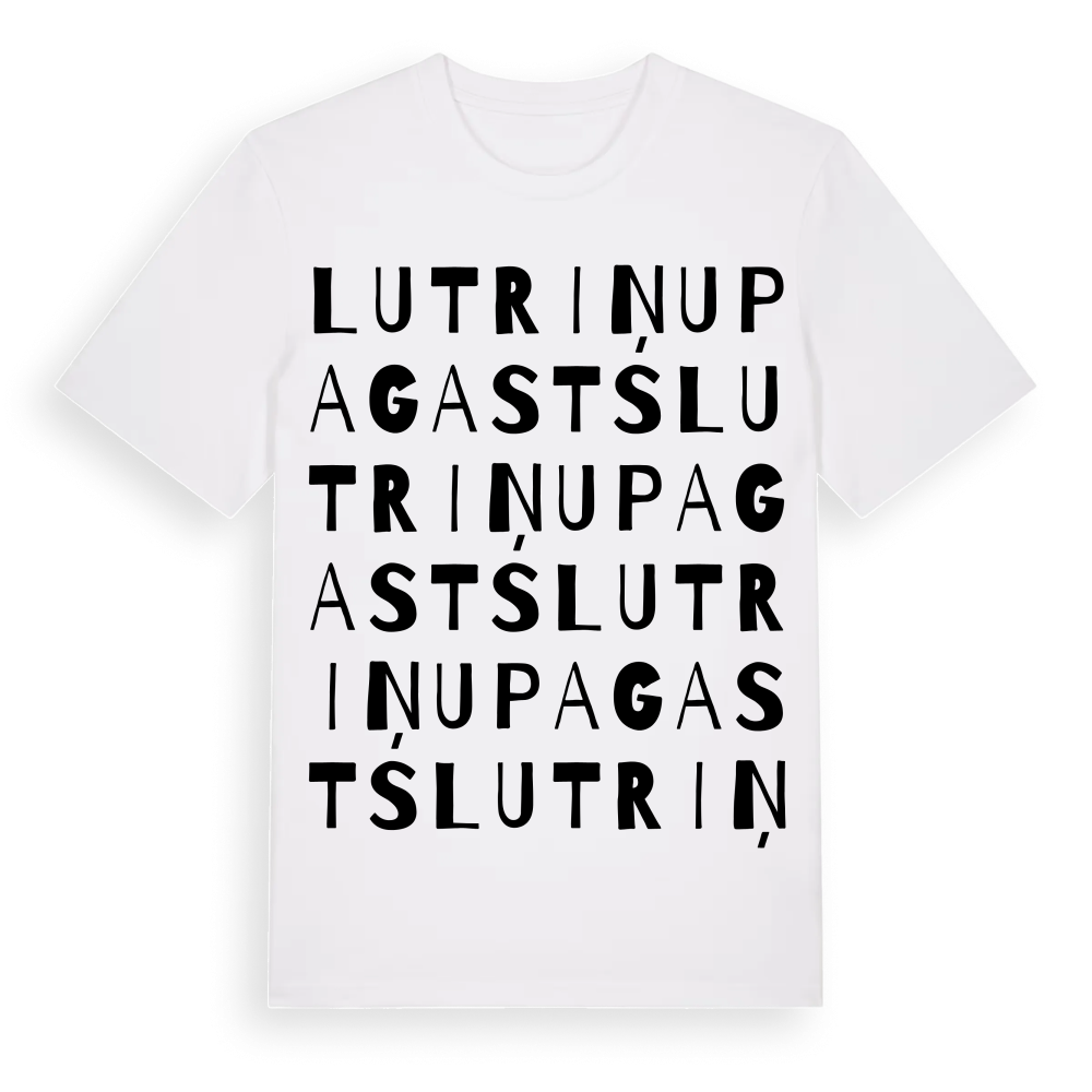 Lutriņu pagasts ordlek t-shirt – White, i miljö