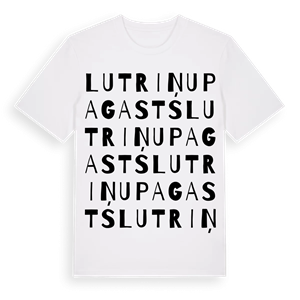 Lutriņu pagasts ordlek t-shirt – ekologisk bomull t-shirt från Pinshirt