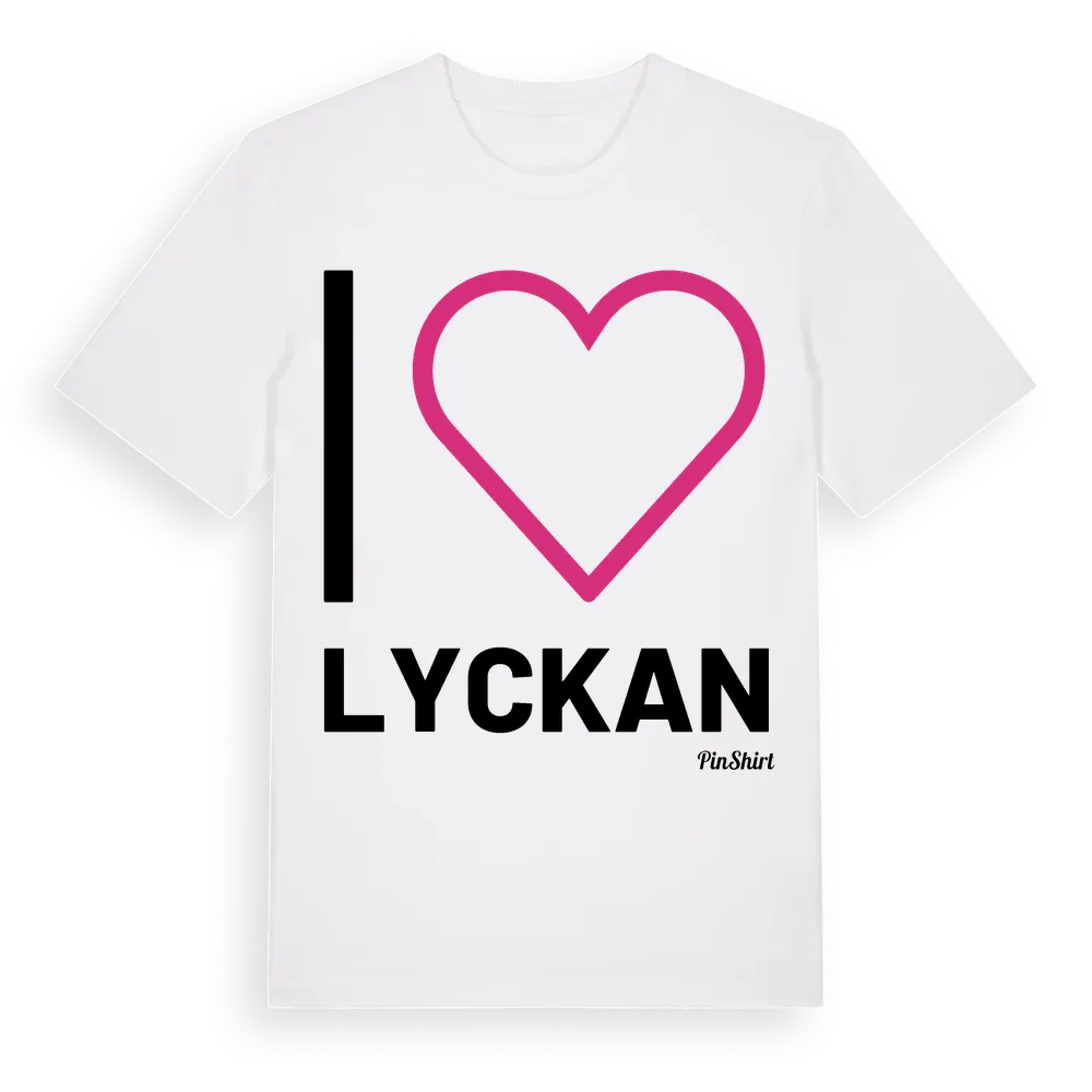 Jag älskar Lyckan t-shirt stort tryck i miljö