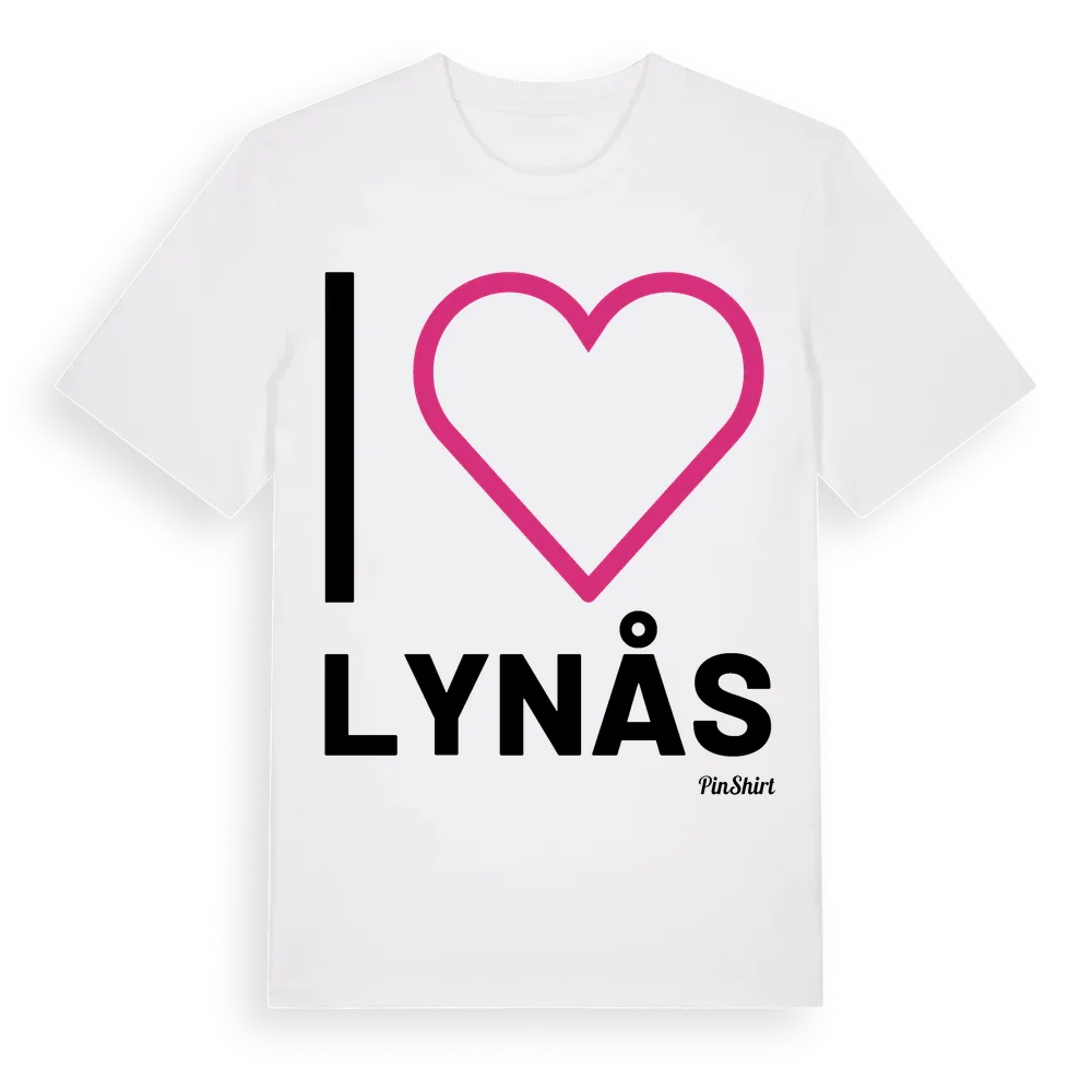 Jag älskar Lynås t-shirt stort tryck i miljö