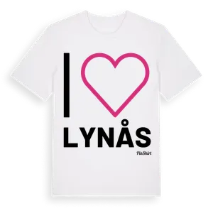 Jag älskar Lynås t-shirt stort tryck – ekologisk bomull t-shirt från Pinshirt