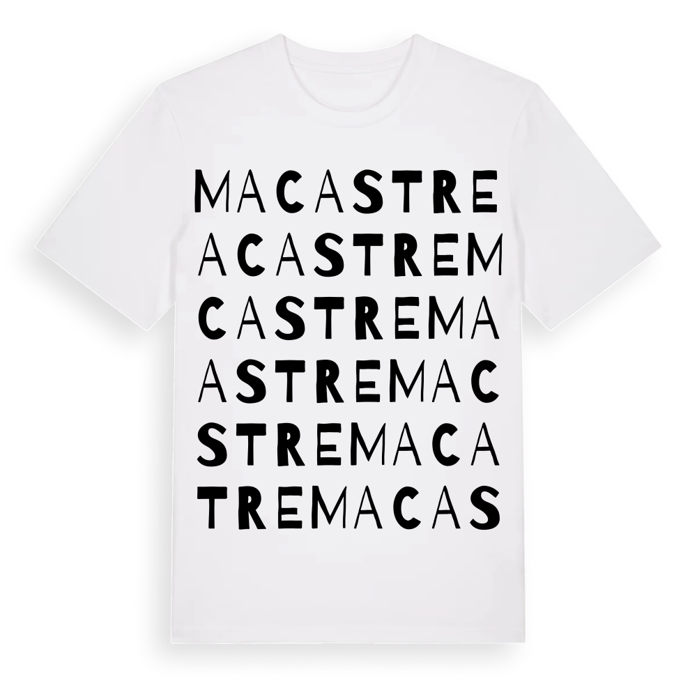 Macastre ordlek t-shirt – White, i miljö