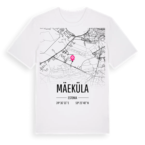 Mäeküla karta t-shirt – ekologisk bomull t-shirt från Pinshirt