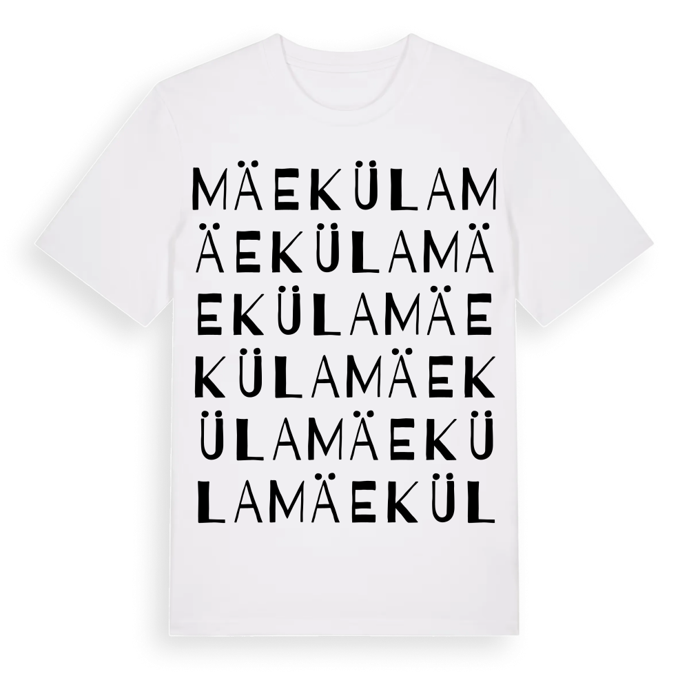Mäeküla ordlek t-shirt – White, i miljö