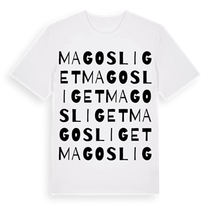 Magosliget ordlek t-shirt – ekologisk bomull t-shirt från Pinshirt