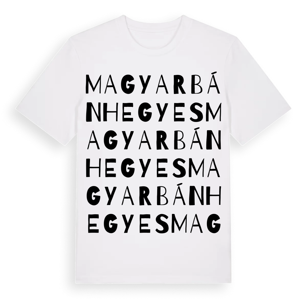Magyarbánhegyes ordlek t-shirt – White, i miljö