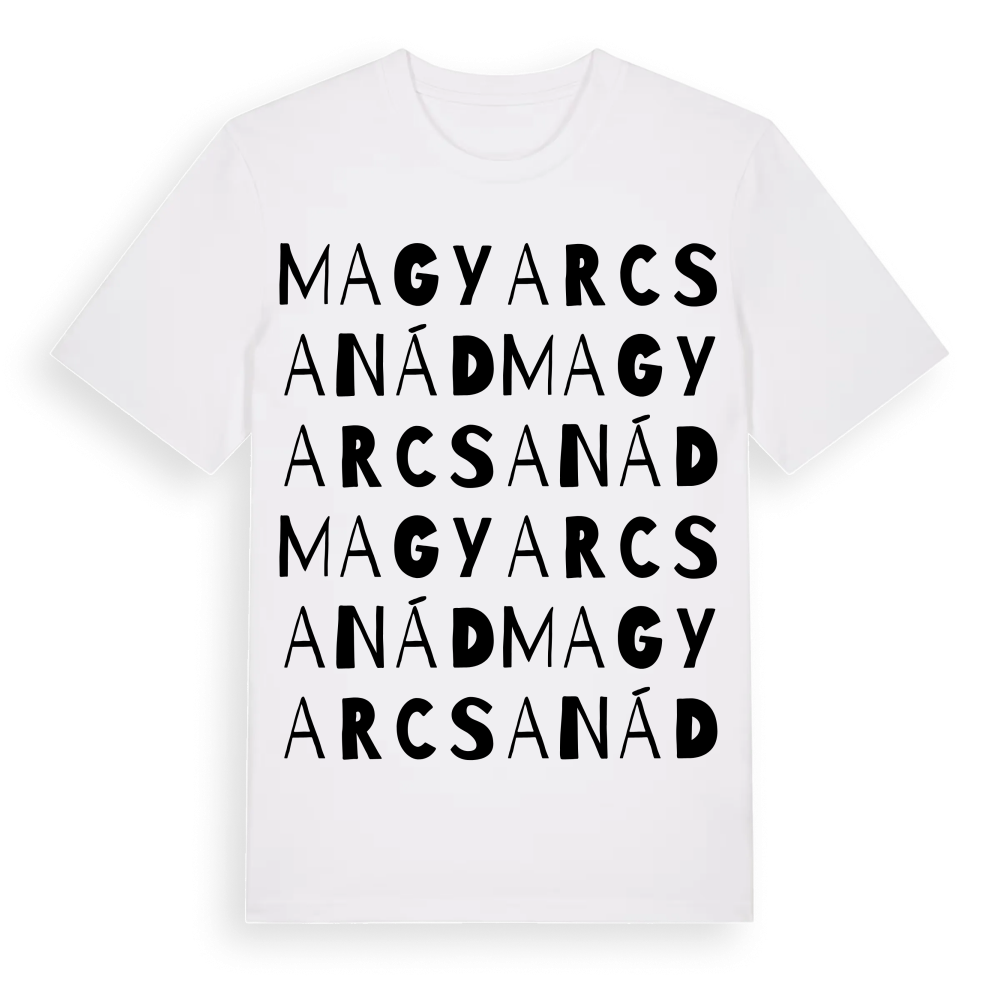 Magyarcsanád ordlek t-shirt – White, i miljö