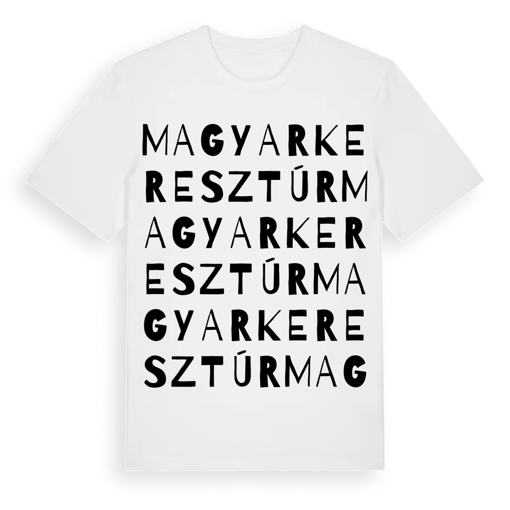 Magyarkeresztúr ordlek t-shirt – White, i miljö