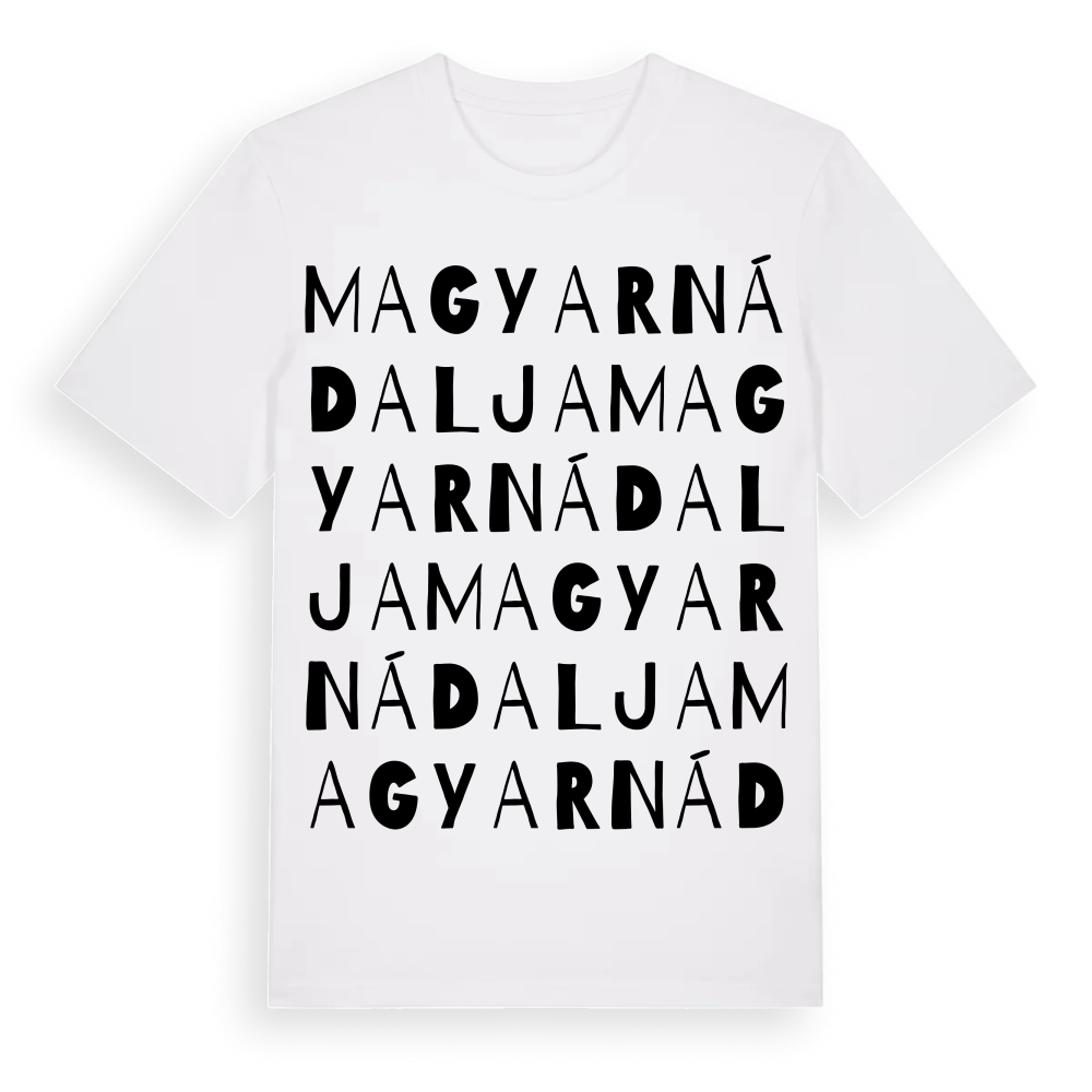 Magyarnádalja ordlek t-shirt – White, i miljö