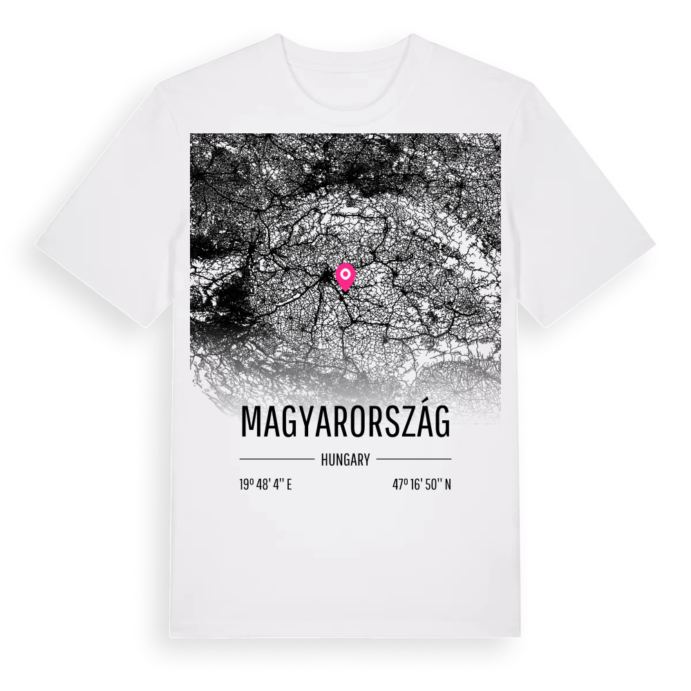 Magyarország karta t-shirt – White, i miljö
