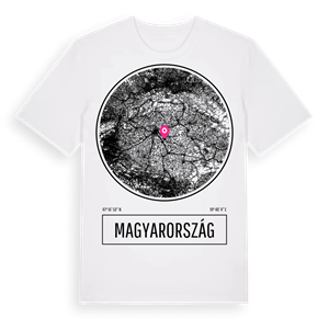 Magyarország t-shirt – ekologisk bomull t-shirt från Pinshirt