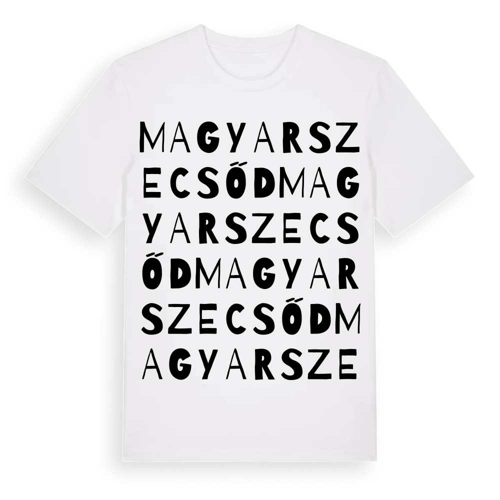 Magyarszecsőd ordlek t-shirt – White, i miljö