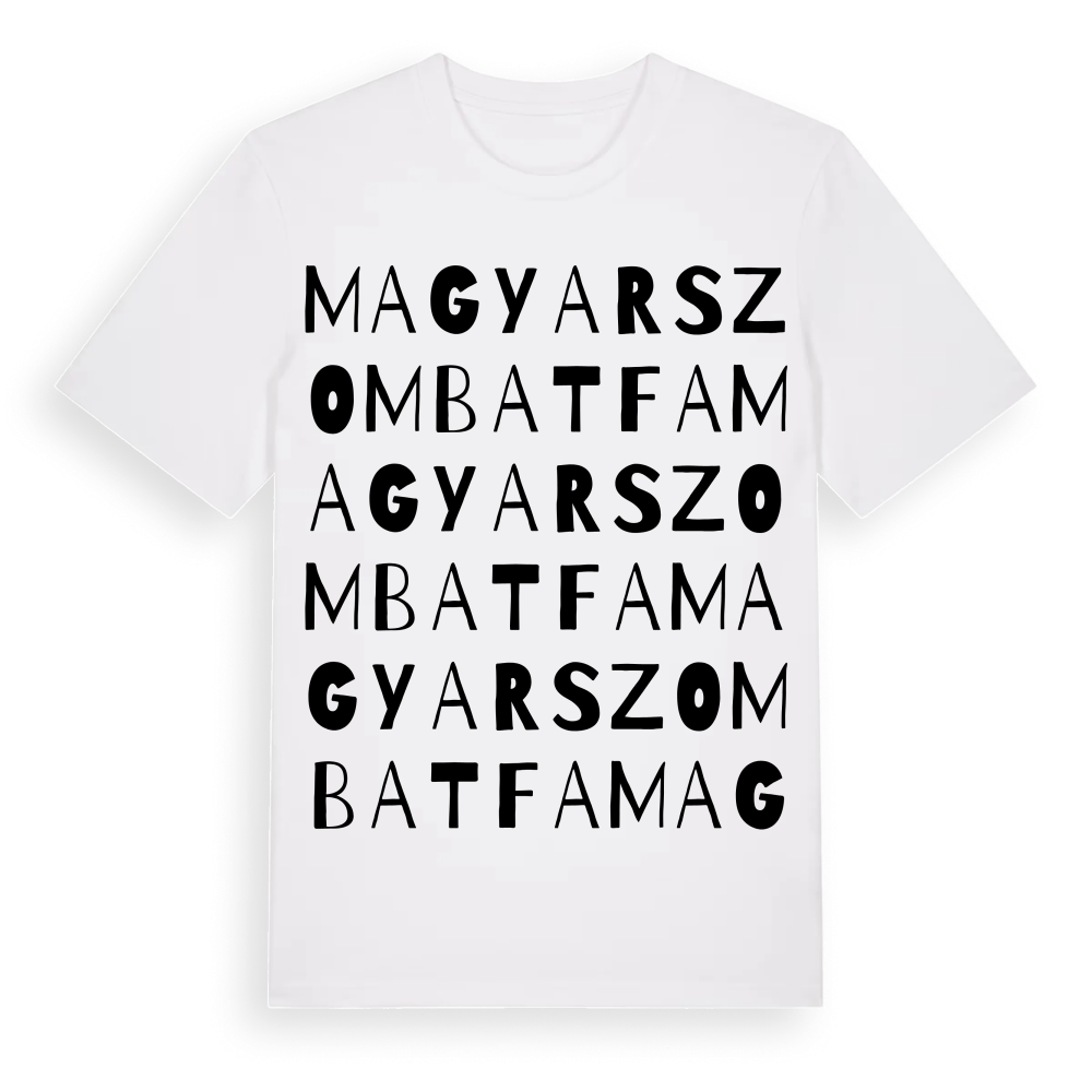 Magyarszombatfa ordlek t-shirt – White, i miljö