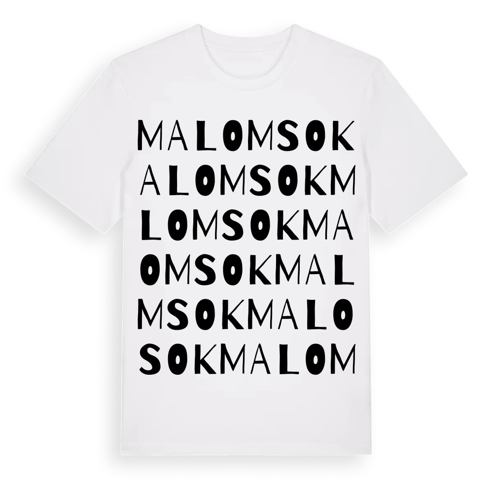 Malomsok ordlek t-shirt – White, i miljö