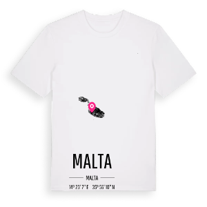 Malta karta t-shirt – ekologisk bomull t-shirt från Pinshirt