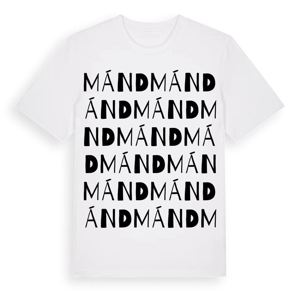 Mánd ordlek t-shirt – White, i miljö