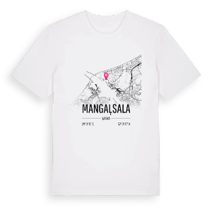 Mangaļsala karta t-shirt – ekologisk bomull t-shirt från Pinshirt