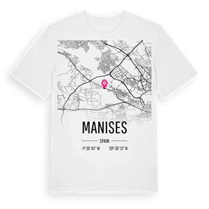 Manises karta t-shirt – ekologisk bomull t-shirt från Pinshirt