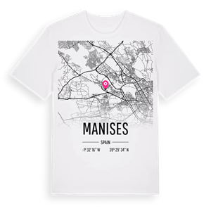 Manises karta t-shirt – ekologisk bomull t-shirt från Pinshirt