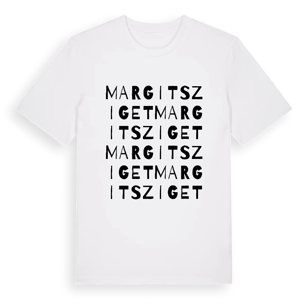 Margitsziget ordlek t-shirt – White, i miljö