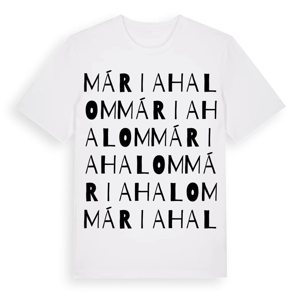 Máriahalom ordlek t-shirt – White, i miljö
