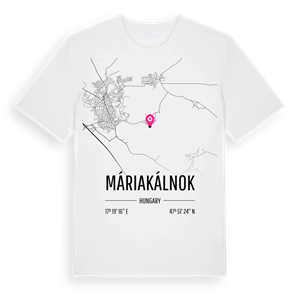 Máriakálnok karta t-shirt – ekologisk bomull t-shirt från Pinshirt