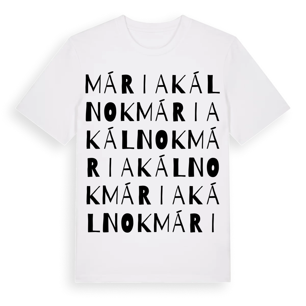 Máriakálnok ordlek t-shirt – White, i miljö