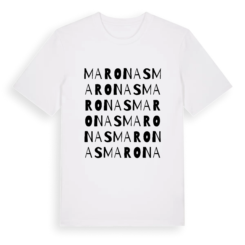 Maronas ordlek t-shirt – White, i miljö
