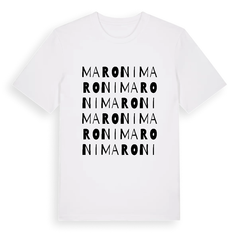 Maroni ordlek t-shirt – White, i miljö