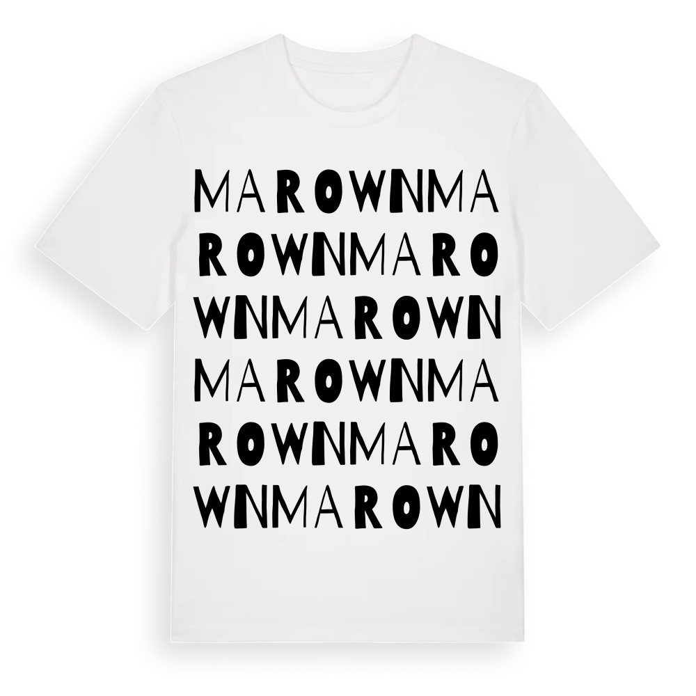 Marown ordlek t-shirt – White, i miljö