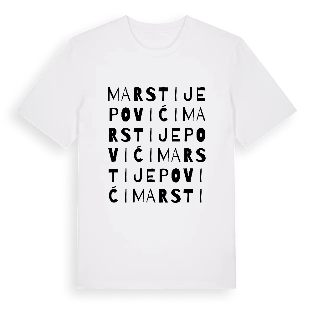 Marstijepovići ordlek t-shirt – White, i miljö