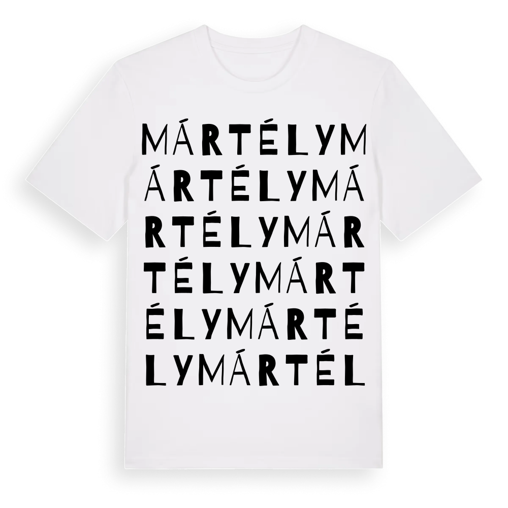 Mártély ordlek t-shirt – White, i miljö