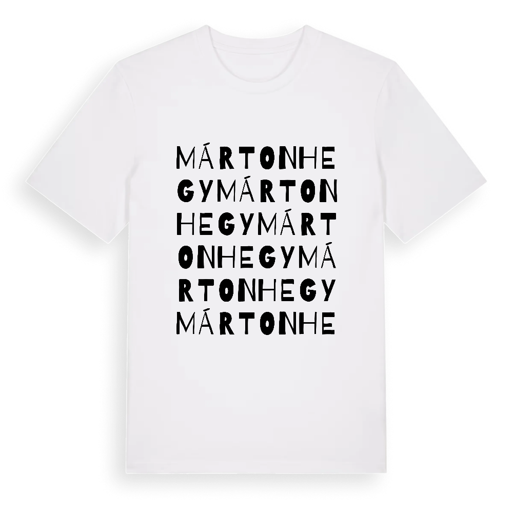 Mártonhegy ordlek t-shirt – White, i miljö